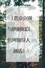 普京分别与伊朗和以色列领导人通话