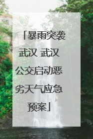 暴雨突袭武汉 武汉公交启动恶劣天气应急预案