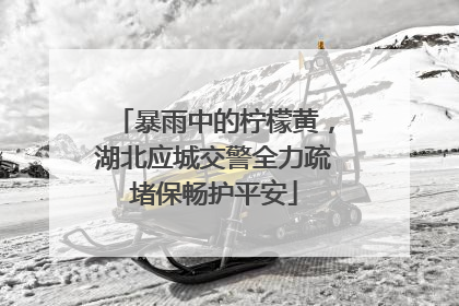 暴雨中的柠檬黄，湖北应城交警全力疏堵保畅护平安
