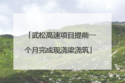 武松高速项目提前一个月完成现浇梁浇筑