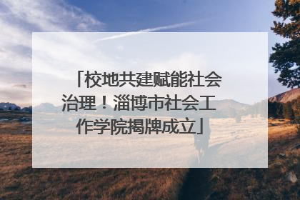 校地共建赋能社会治理！淄博市社会工作学院揭牌成立