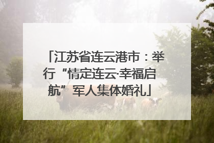 江苏省连云港市：举行“情定连云·幸福启航”军人集体婚礼
