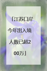 江苏口岸今年出入境人数已超200万