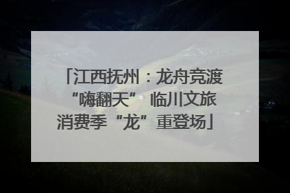 江西抚州：龙舟竞渡“嗨翻天” 临川文旅消费季“龙”重登场