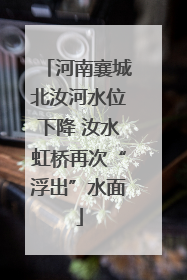 河南襄城北汝河水位下降 汝水虹桥再次“浮出”水面