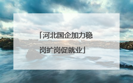 河北国企加力稳岗扩岗促就业