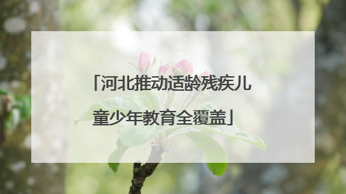 河北推动适龄残疾儿童少年教育全覆盖