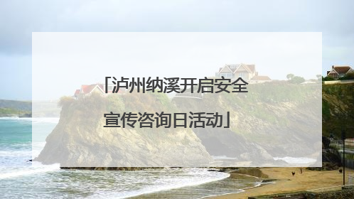 泸州纳溪开启安全宣传咨询日活动