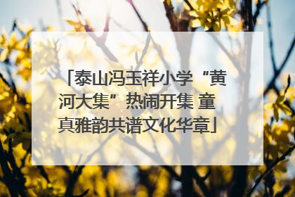 泰山冯玉祥小学“黄河大集”热闹开集 童真雅韵共谱文化华章