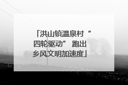 洪山镇温泉村“四轮驱动” 跑出乡风文明加速度