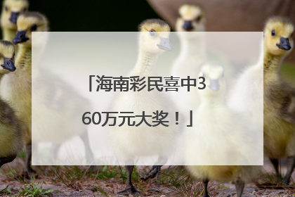 海南彩民喜中360万元大奖！