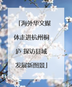 海外华文媒体走进杭州桐庐 探访县域发展新图景