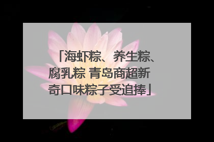 海虾粽、养生粽、腐乳粽 青岛商超新奇口味粽子受追捧