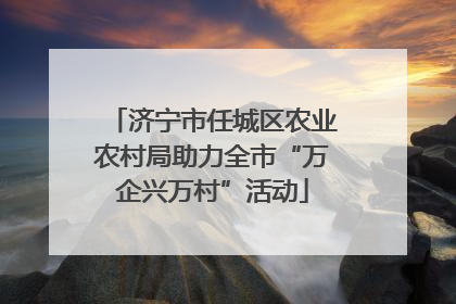 济宁市任城区农业农村局助力全市“万企兴万村”活动