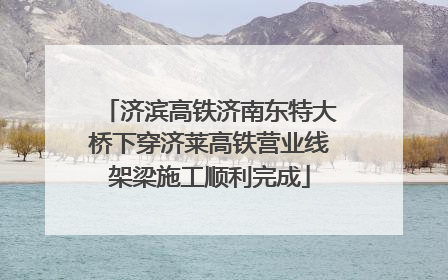 济滨高铁济南东特大桥下穿济莱高铁营业线架梁施工顺利完成