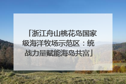 浙江舟山桃花岛国家级海洋牧场示范区：统战力量赋能海岛共富