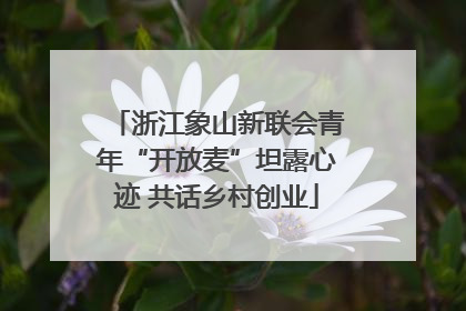 浙江象山新联会青年“开放麦”坦露心迹 共话乡村创业