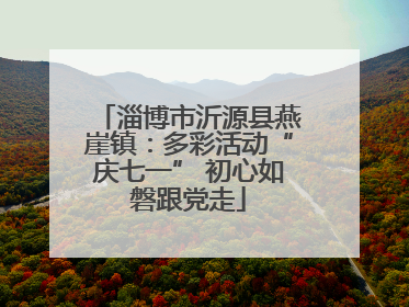 淄博市沂源县燕崖镇：多彩活动“庆七一” 初心如磐跟党走