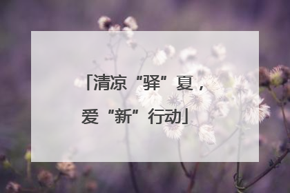 清凉“驿”夏，爱“新”行动