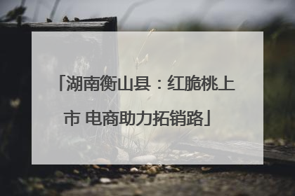 湖南衡山县：红脆桃上市 电商助力拓销路