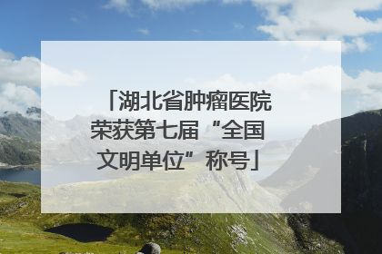 湖北省肿瘤医院荣获第七届“全国文明单位”称号