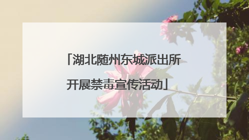 湖北随州东城派出所开展禁毒宣传活动