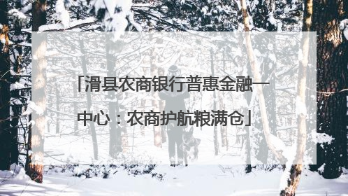 滑县农商银行普惠金融一中心：农商护航粮满仓