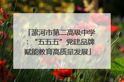 漯河市第二高级中学：“五五五”党建品牌赋能教育高质量发展