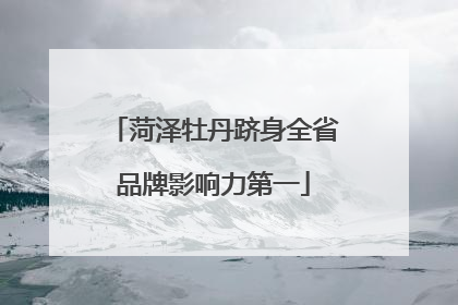 菏泽牡丹跻身全省品牌影响力第一