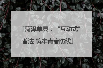 菏泽单县：“互动式”普法 筑牢青春防线