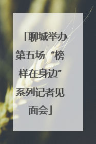 聊城举办第五场“榜样在身边”系列记者见面会