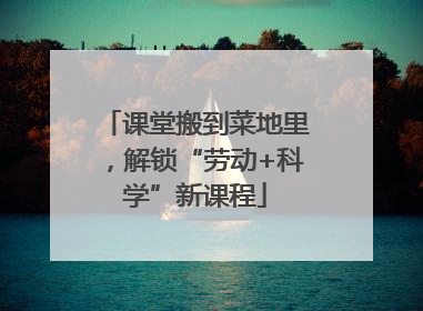 课堂搬到菜地里，解锁“劳动+科学”新课程