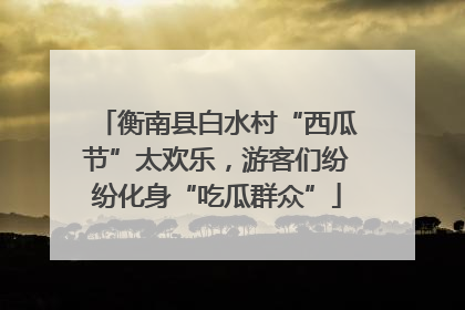 衡南县白水村“西瓜节”太欢乐，游客们纷纷化身“吃瓜群众”