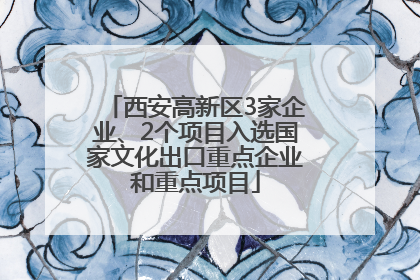 西安高新区3家企业、2个项目入选国家文化出口重点企业和重点项目