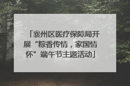 襄州区医疗保障局开展“粽香传情，家国情怀”端午节主题活动