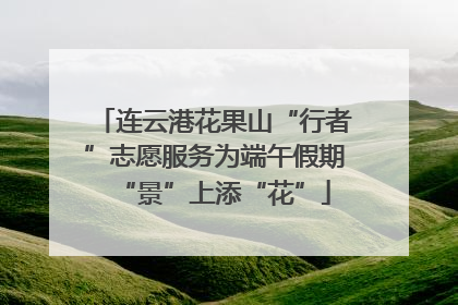 连云港花果山“行者”志愿服务为端午假期“景”上添“花”