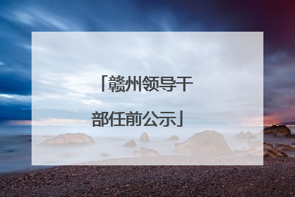 赣州领导干部任前公示