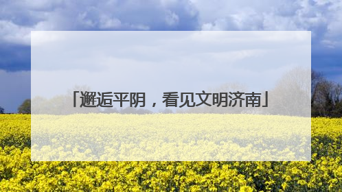 邂逅平阴，看见文明济南
