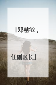 邓慧敏，任副区长