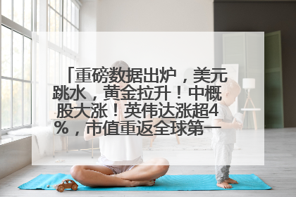 重磅数据出炉，美元跳水，黄金拉升！中概股大涨！英伟达涨超4%，市值重返全球第一！黄仁勋计划出售至多600万股股票