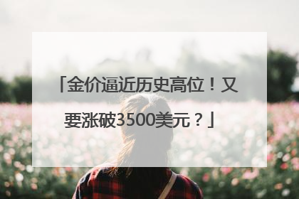 金价逼近历史高位！又要涨破3500美元？