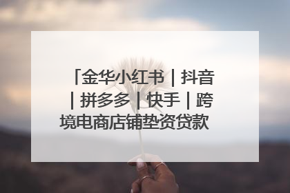 金华小红书｜抖音｜拼多多｜快手｜跨境电商店铺垫资贷款企业-漫商易