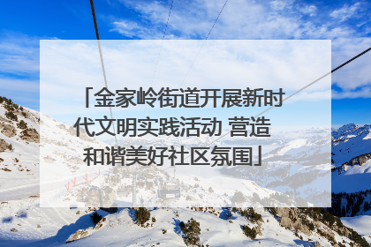 金家岭街道开展新时代文明实践活动 营造和谐美好社区氛围