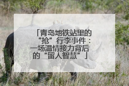 青岛地铁站里的“抢”行李事件：一场温情接力背后的“留人智慧”