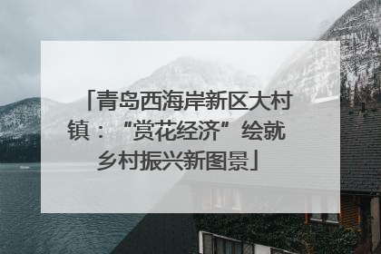 青岛西海岸新区大村镇：“赏花经济”绘就乡村振兴新图景