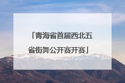 青海省首届西北五省街舞公开赛开赛