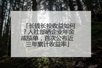 长钱长投收益如何？人社部晒企业年金成绩单，首次公布近三年累计收益率
