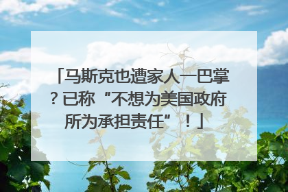 马斯克也遭家人一巴掌？已称“不想为美国政府所为承担责任”！