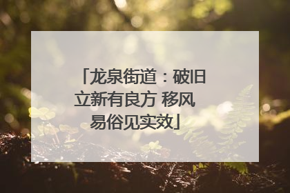 龙泉街道：破旧立新有良方 移风易俗见实效