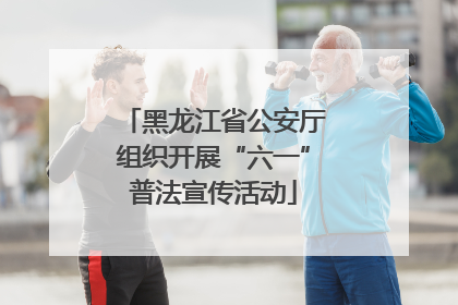 黑龙江省公安厅组织开展“六一”普法宣传活动